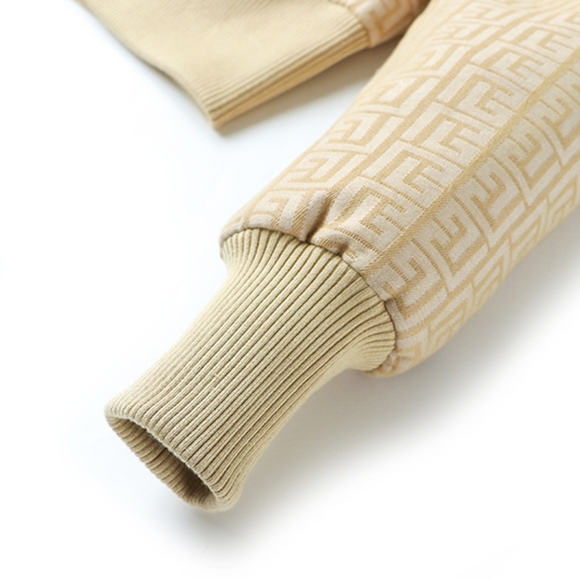 NWT UNBRANDED Beige Jacquard Jacket And Short Matching Set - Picture 17 of 17